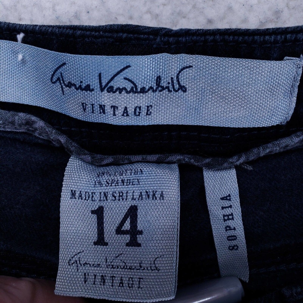 Gloria Vanderbilt Jeans Womens Size 14 Dark Blue Wash Sophia Vintage Pants - Picture 10 of 11